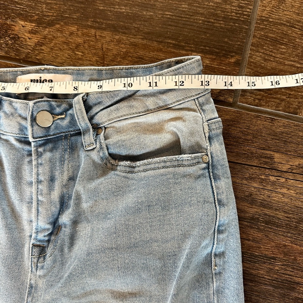 mica Light Blue Ripped Straight Leg Jeans - Picture 6 of 7